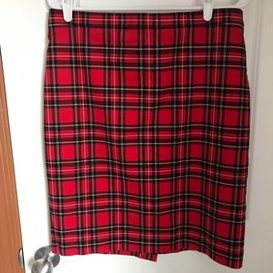 J. Crew size 12 plaid skirt.